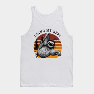 Vintage Doing My Best Sloth Tank Top